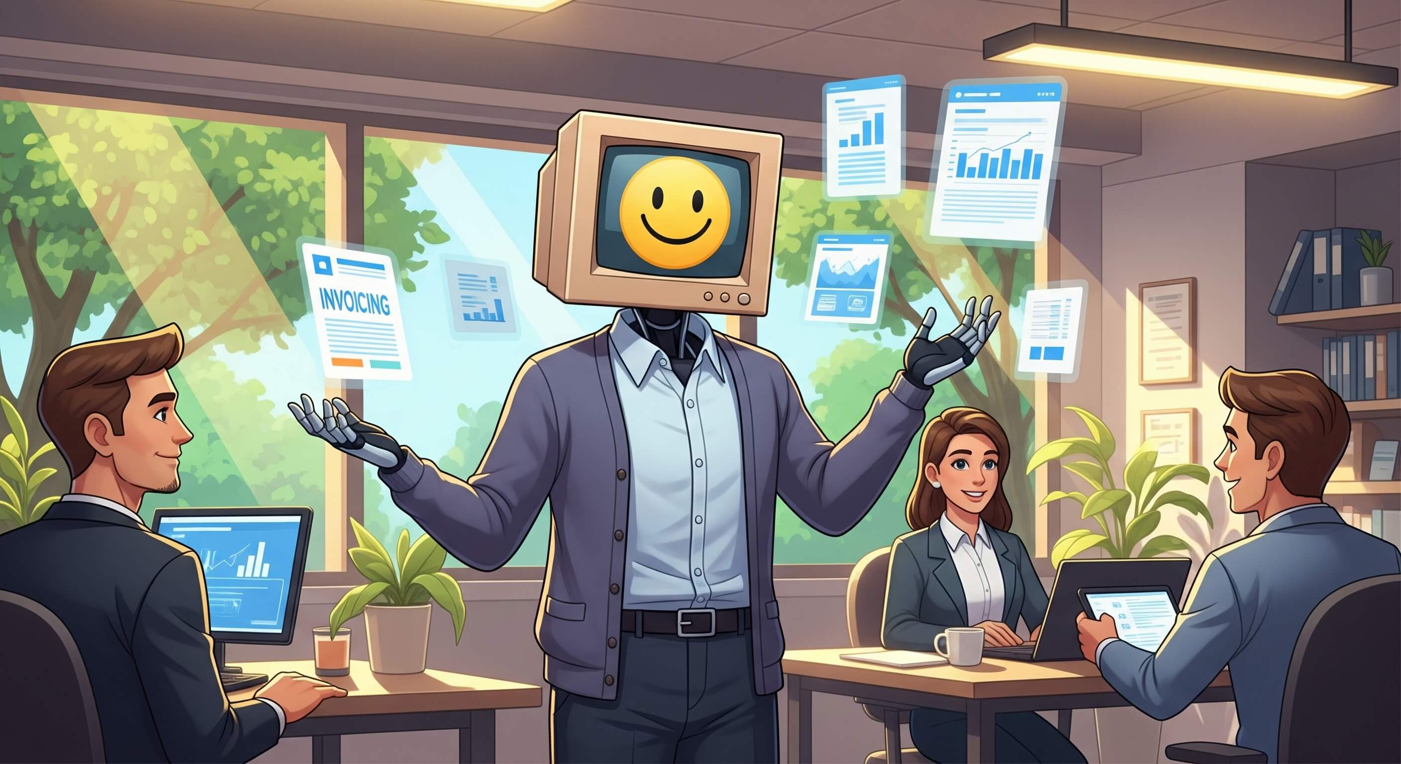 Winston the AI in the office